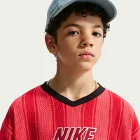 Nike Sportswear Collection Big дитячі Long-Sleeve Mesh Jersey колір червоний