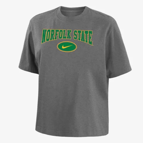 Norfolk State женская Nike College Boxy футболка цвет серый
