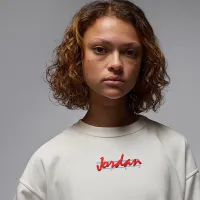 Nike Jordan Brooklyn Fleece жіноча Crew-Neck світшот колір білий