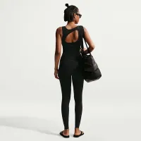 Nike Zenvy женская С высокой Талией Full-Length лосины with No Front Seam цвет черный