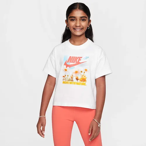 Nike Sportswear Big дитячі (Girls') футболка колір білий