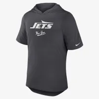 New York Jets мужские Nike Dri-FIT NFL Hooded футболка цвет серый