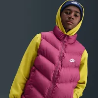 Nike Sportswear All Day Play Big детские Therma-FIT Loose-Fit Puffer Vest цвет фиолетовый