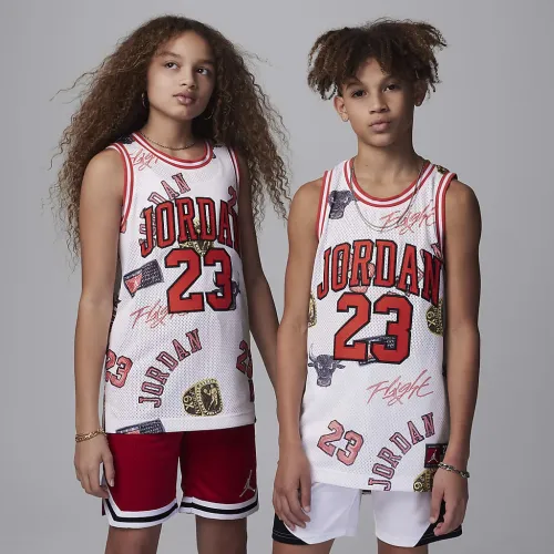 Nike Jordan23 Big детские Printed Jersey цвет серый