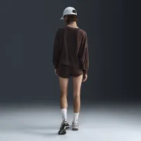 NikeCourt Heritage жіноча Over-оверсайз Crew-Neck Graphic Tennis світшот колір коричневий