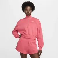 Nike Sportswear Phoenix Fleece жіноча 1/2-Zip Cropped світшот Pink