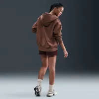 Nike Sportswear Phoenix Fleece жіноча оверсайз Full-Zip Толстовка з капюшоном колір коричневий