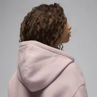 Nike Jordan Flight Fleece женская Satin-Lined Pullover Толстовка с капюшоном Pink