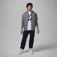 Nike Jordan MJ Brooklyn Big детские Fleece Full-Zip Толстовка с капюшоном цвет серый