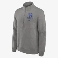 Kentucky Wildcats Primetime Club мужские Nike College 1/2-Zip Crew цвет серый
