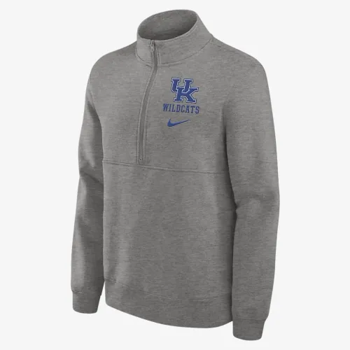 Kentucky Wildcats Primetime Club мужские Nike College 1/2-Zip Crew цвет серый