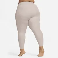 Nike Zenvy женская Gentle-Support С высокой Талией 7/8 лосины (большие размеры) цвет коричневый