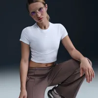 Nike Sportswear Chill Knit женская Cropped футболка цвет белый