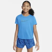 Nike One Big дитячі (Girls') Short-Sleeve тренувальні Top блакитний