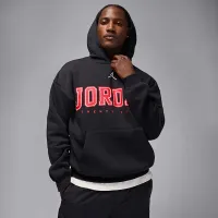 Nike Jordan Brooklyn Fleece мужские оверсайз Pullover Толстовка с капюшоном цвет черный