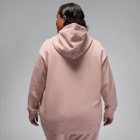 Nike Jordan Flight Fleece женская Satin-Lined Pullover Толстовка с капюшоном (большие размеры) Pink