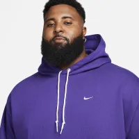 Nike Solo Swoosh мужские Fleece Pullover Толстовка с капюшоном цвет фиолетовый