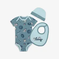 Nike Everyone From Day One Baby (0-9M) 3-Piece Bodysuit набор синий