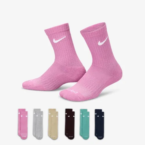 Nike Dri-FIT Performance Basics Little дитячі Crew шкарпетки (6 пар) Pink