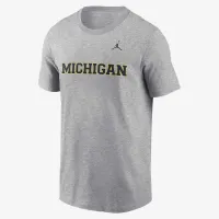 Nike Michigan Wolverines Primetime Wordmark мужские Jordan College футболка цвет серый