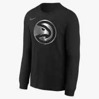 Atlanta Hawks Courtside Big детские Nike NBA Boxy Long-Sleeve футболка цвет черный