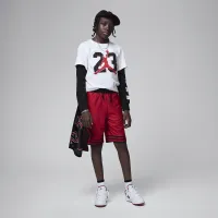 Nike Jordan Air Big дитячі Dri-FIT Diamond шорти колір червоний
