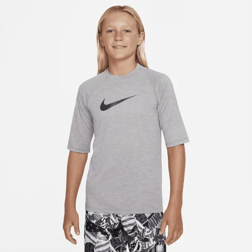 Nike Heather Big детские (для мальчиков) Half Sleeve Hydroguard цвет серый