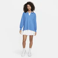 Nike Sportswear Essential жіноча оверсайз Long-Sleeve Polo блакитний