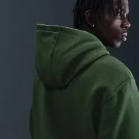 Nike Club мужские Pull-Over Fleece Толстовка с капюшоном цвет зеленый