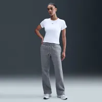 Nike Sportswear Phoenix Fleece женская Mid-Rise Open-Hem Pants цвет серый