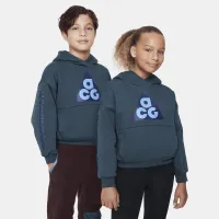 Nike ACG Icon Fleece Big детские Pullover Толстовка с капюшоном цвет зеленый