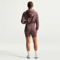 Nike Sportswear Phoenix Fleece жіноча Loose Full-Zip Cropped Толстовка з капюшоном колір фіолетовий