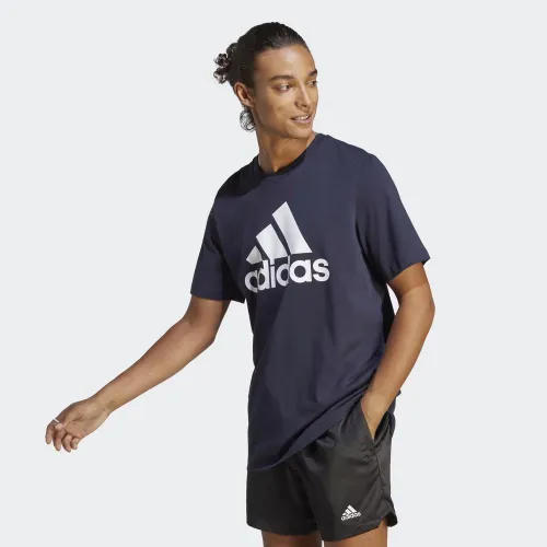Футболка adidas Essentials Single Jersey Big Logo IC9348 - Синяя