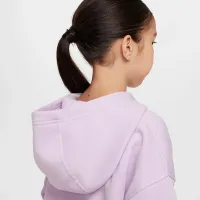 Nike Sportswear Club Fleece Big детские оверсайз Pullover Толстовка с капюшоном цвет фиолетовый