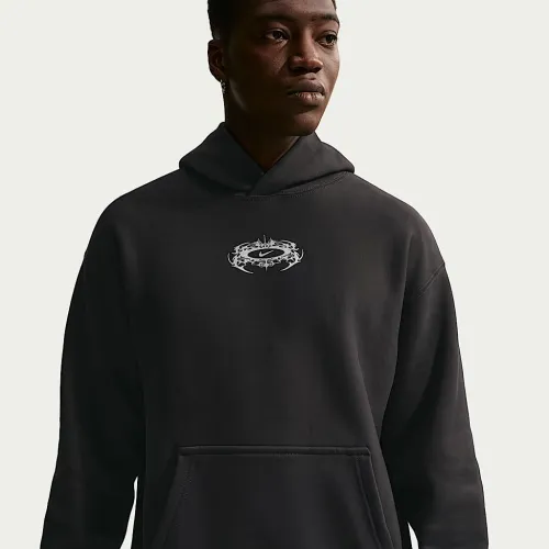 Nike Solo Swoosh чоловічі Pullover Толстовка з капюшоном колір чорний