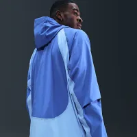 Nike Tech мужские Dri-FIT Woven Color-Block Windrunner Loose Куртка синий