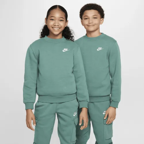 Nike Sportswear Club Fleece Big детские свитшот цвет зеленый