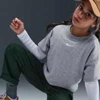 Nike Sportswear Essential Big детские (Girls') футболка цвет серый