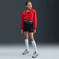 Nike Pro Fleece Big детские (Girls') Dri-FIT Full-Zip Толстовка с капюшоном цвет красный