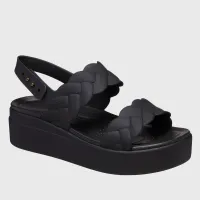 Шльопанці Crocs Brooklyn Woven Low Wedge 209977-060 - Чорні