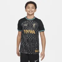 LeBron x Liverpool FC Stadium Big дитячі Nike Dri-FIT Replica Soccer Jersey колір чорний