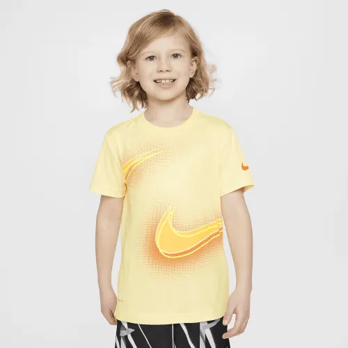 Nike Dri-FIT Little детские Stacked Up Swoosh футболка Yellow