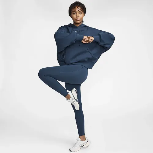 Nike Universa женская Medium-Support С высокой Талией 7/8 лосины с карманамисиний