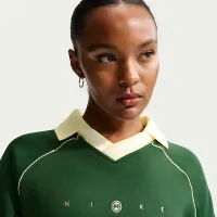 Nike Sportswear Phoenix Fleece жіноча оверсайз Graphic Polo Top колір зелений