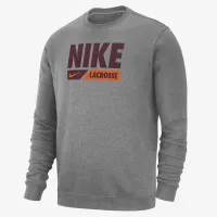 Nike Club Fleece чоловічі Lacrosse Crew-Neck Pullover Top колір сірий