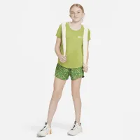 Nike One Big дитячі (Girls') Woven З високою талією шорти колір зелений