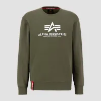Кофта/футболка Alpha Industries Basic Sweater 178302257 - зеленая