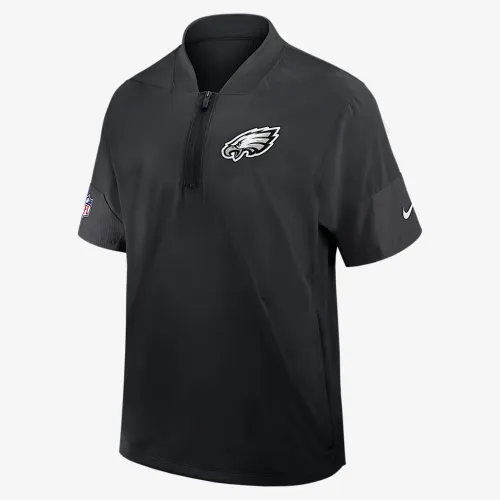 Philadelphia Eagles Sideline Coach чоловічі Nike NFL 1/2-Zip Short-Sleeve Hooded Куртка колір чорний