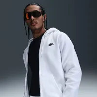 Nike Club мужские Full-Zip Fleece Толстовка с капюшоном цвет белый