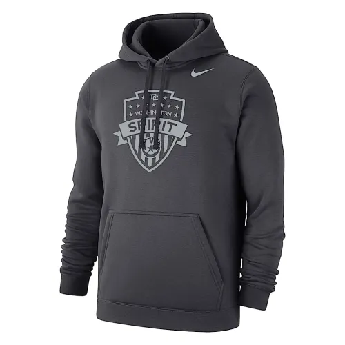 Washington Spirit Club Fleece чоловічі Nike Soccer Толстовка з капюшоном колір сірий